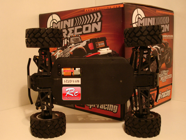 Вид шасси радиоуправляемого внедорожника HPI Mini Recon снизу